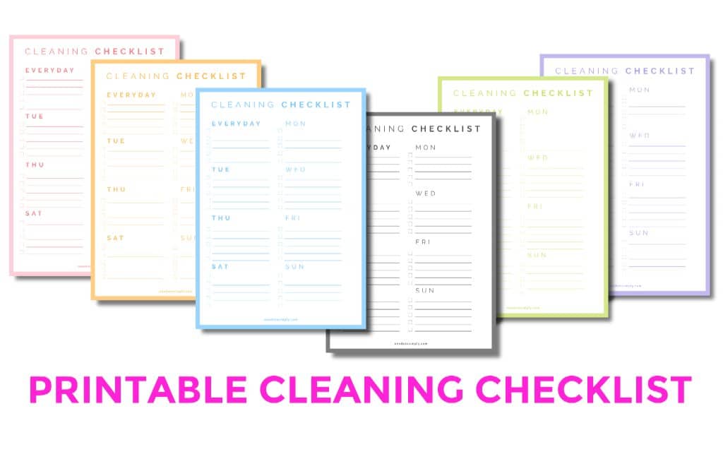 FREE Printable Cleaning Checklist - One Does Simply Cook!