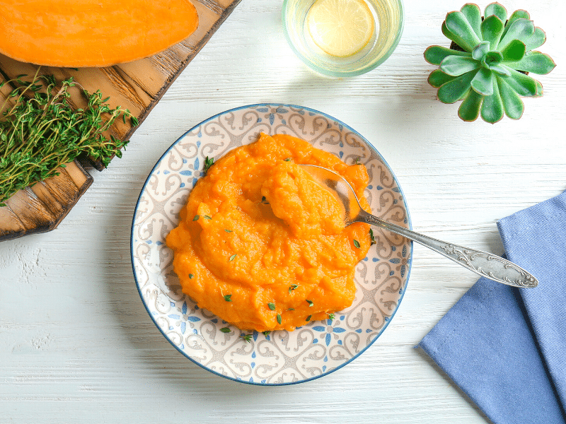 what to serve with steak? mashed sweet potato